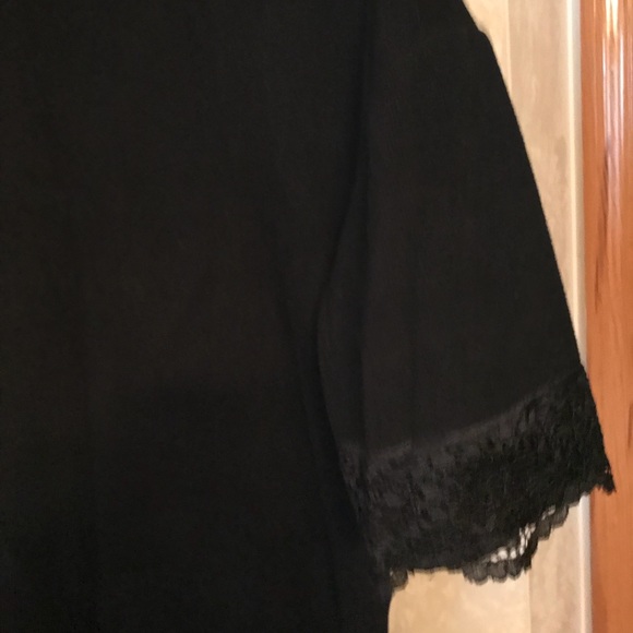 Zara black sweater dress with lace trim, XS - Picture 5 of 5